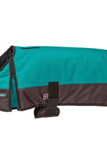 DOG BLANKET 600D TURQ/BROWN