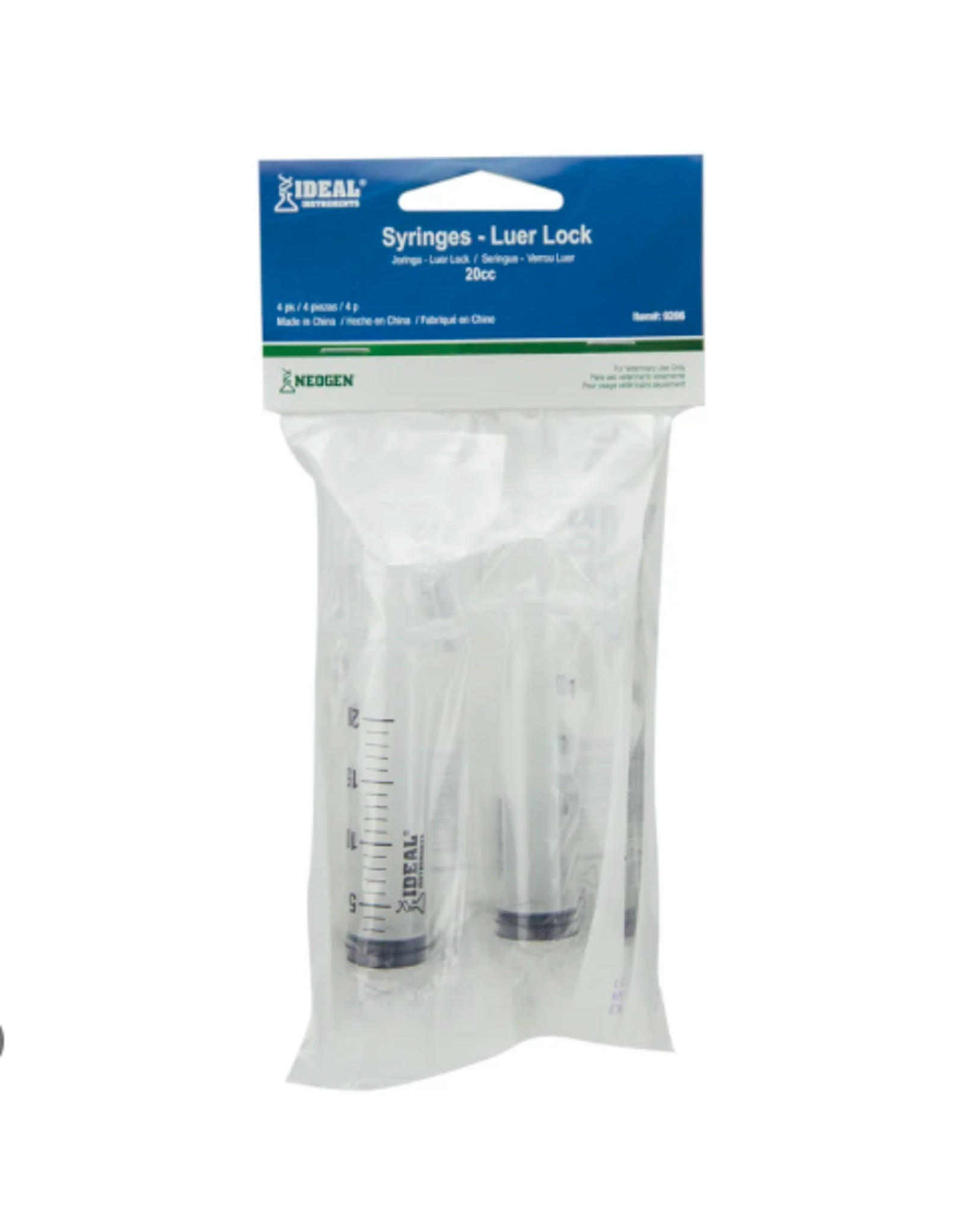 SYRINGE LUER LOCK 20 CC 4 PACK