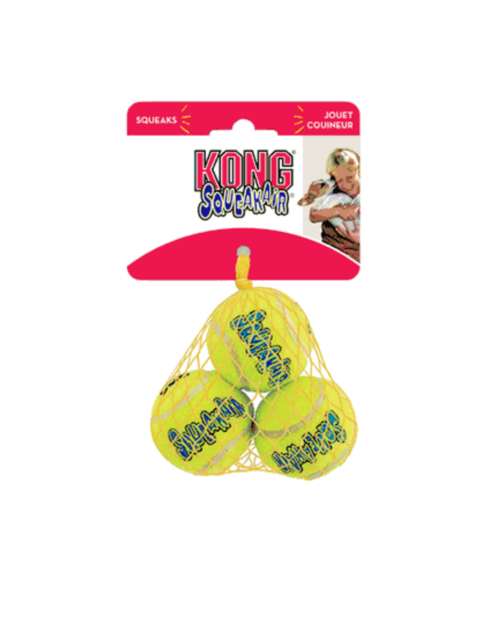 DOG TOY KONG SQUEAKER BALL SMALL 3 PK
