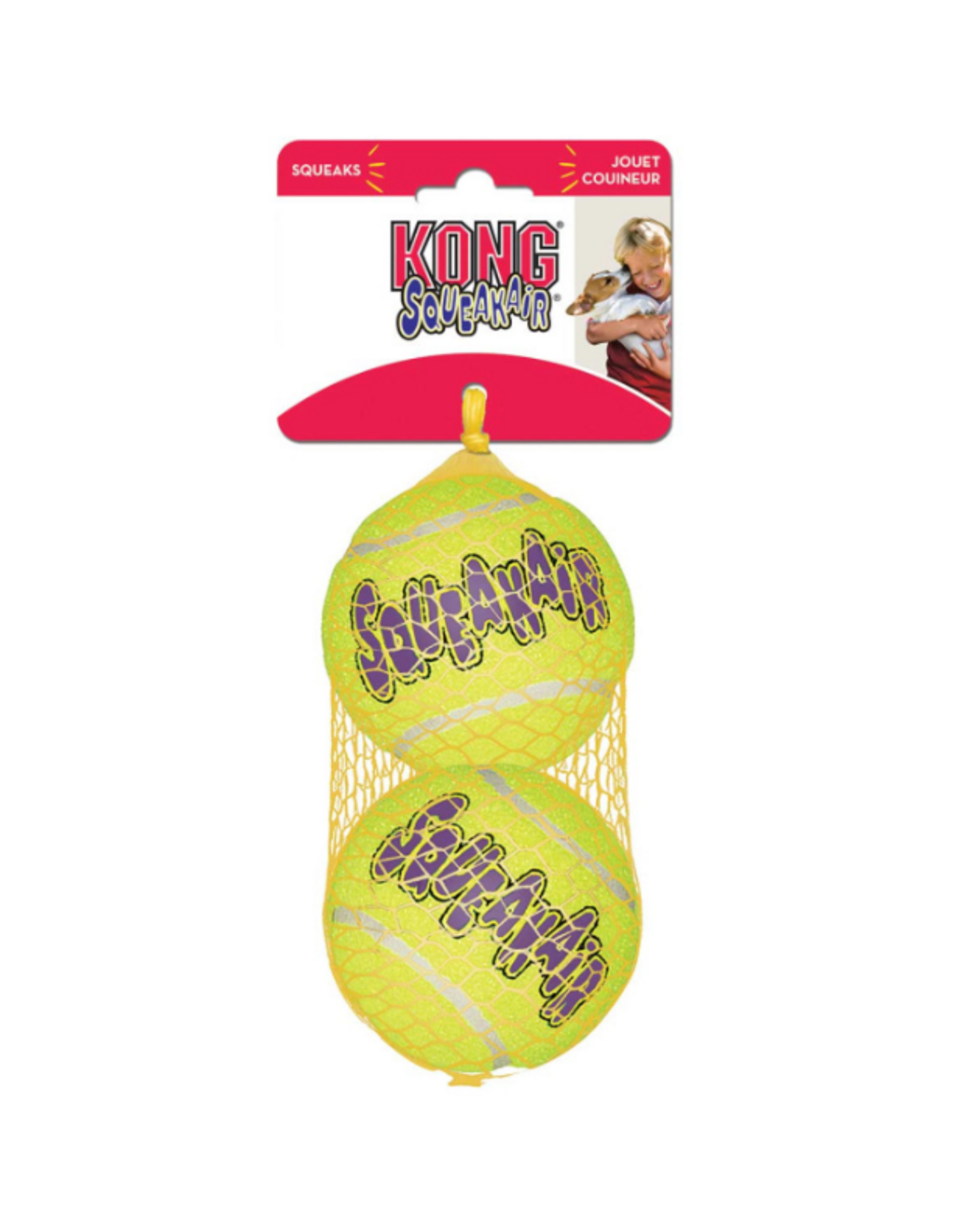 DOG TOY KONG SQUEAKER BALL LARGE 2 PK.