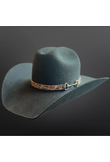 COWBOY HAT BAND EMBOSSED LEATHER SNAFFLE BIT