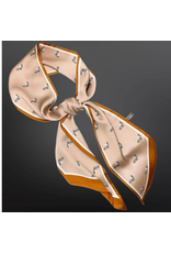 TWILLY WESTERN HORSE SATIN SCARF TAN