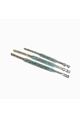 DOG COLLAR TURQUOISE TRAIL TOOLED LEATHER