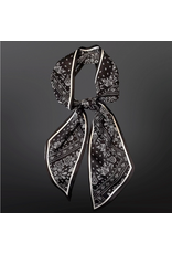 TWILLY STAIN SCARF BLACK BANDANA PRINT