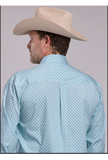 ROPER SHIRT MNS ROPER BLUE FOUR POINT FOULARD L/S