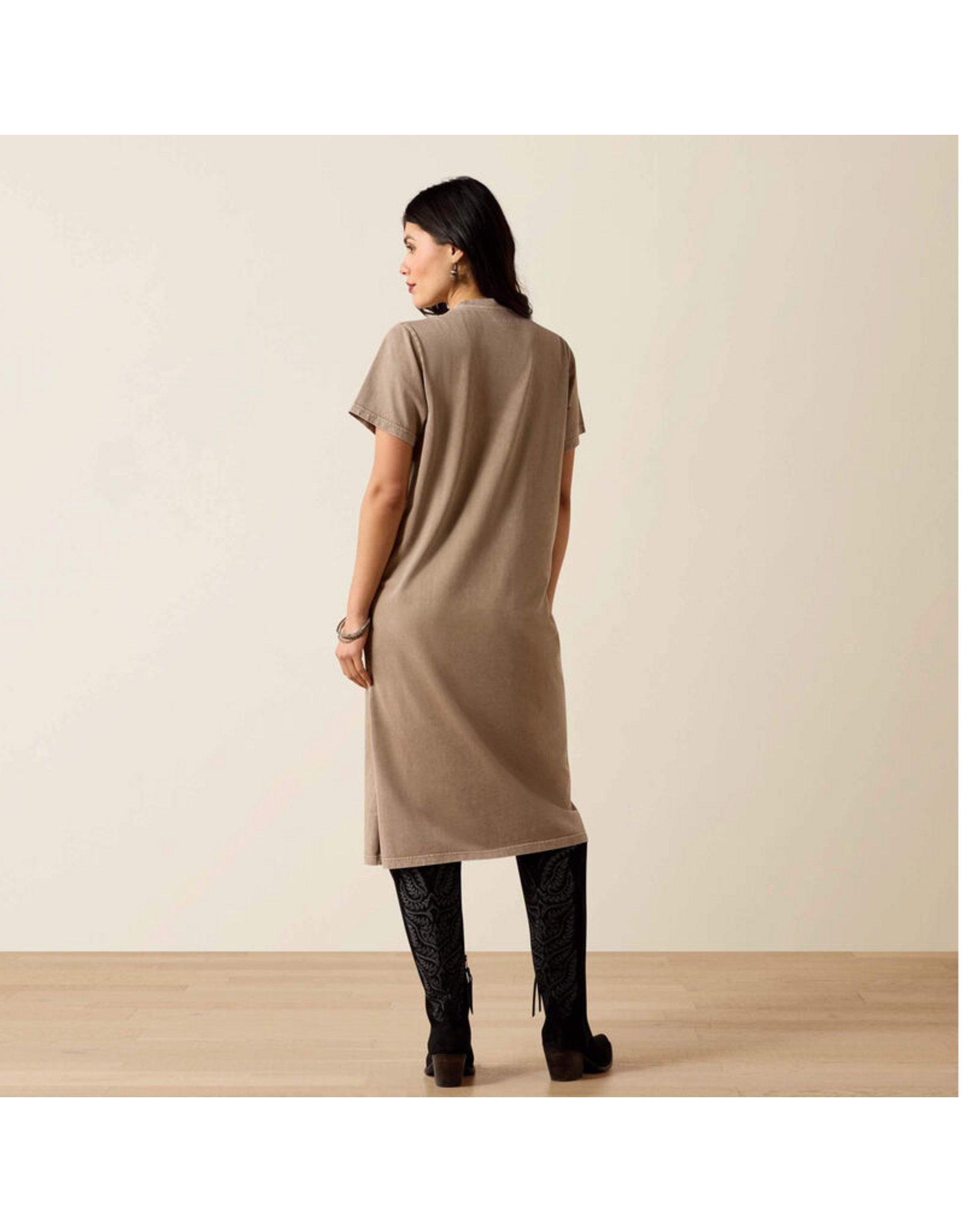 T SHIRT DRESS WMS ARIAT BROWN "BANDITO"
