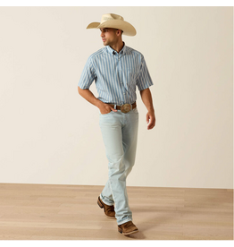 SHIRT MNS ARIAT SS BLUE SHADOW STRIPE