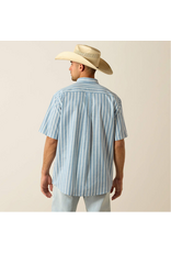 SHIRT MNS ARIAT SS BLUE SHADOW STRIPE