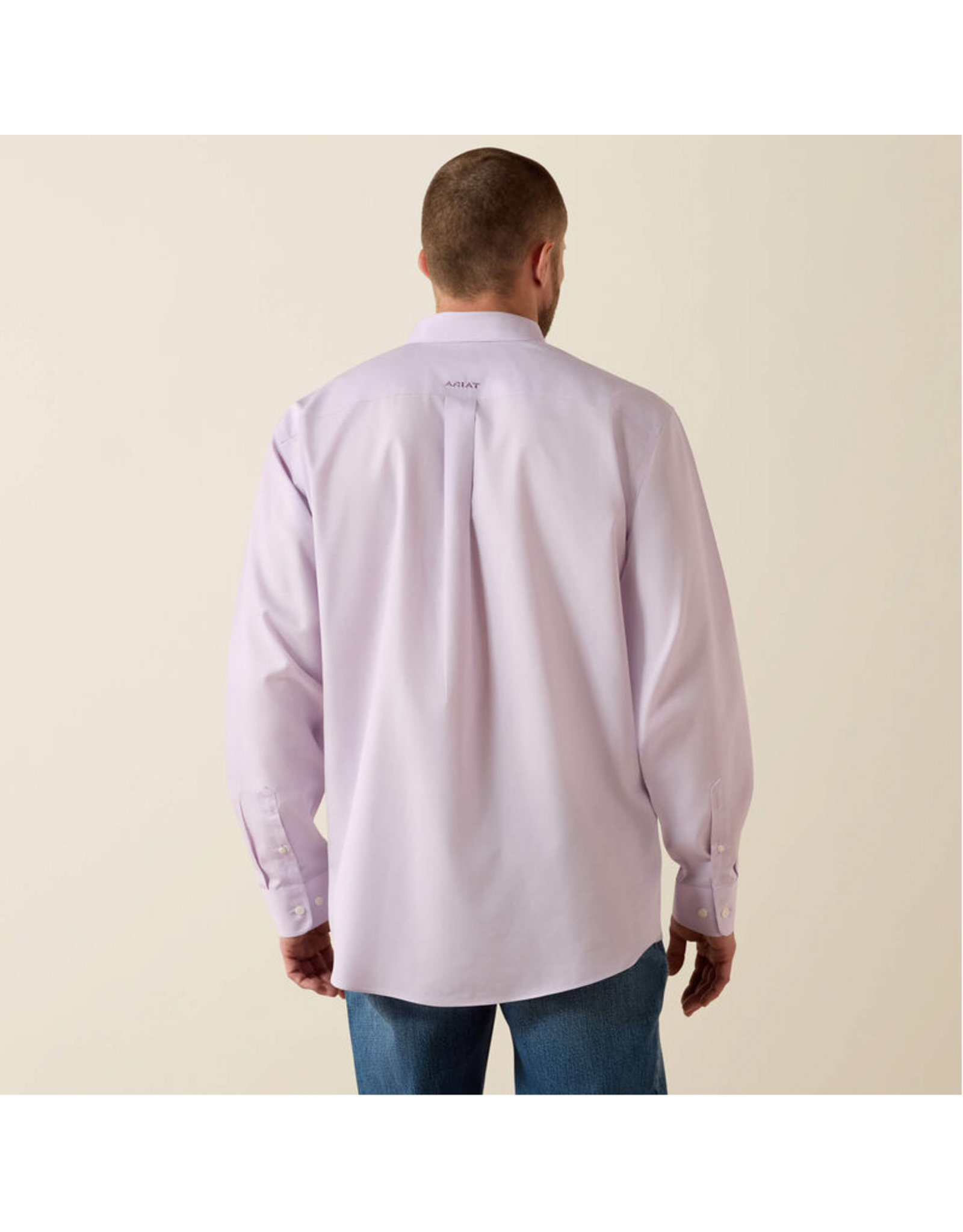 SHIRT MNS ARIAT LS SOLID PURPLE OXFORD