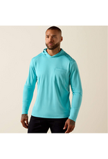 SHIRT MNS ARIART LS REBAR SUNBLOCKER HOODED TEAL