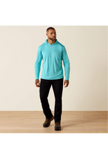 SHIRT MNS ARIART LS REBAR SUNBLOCKER HOODED TEAL