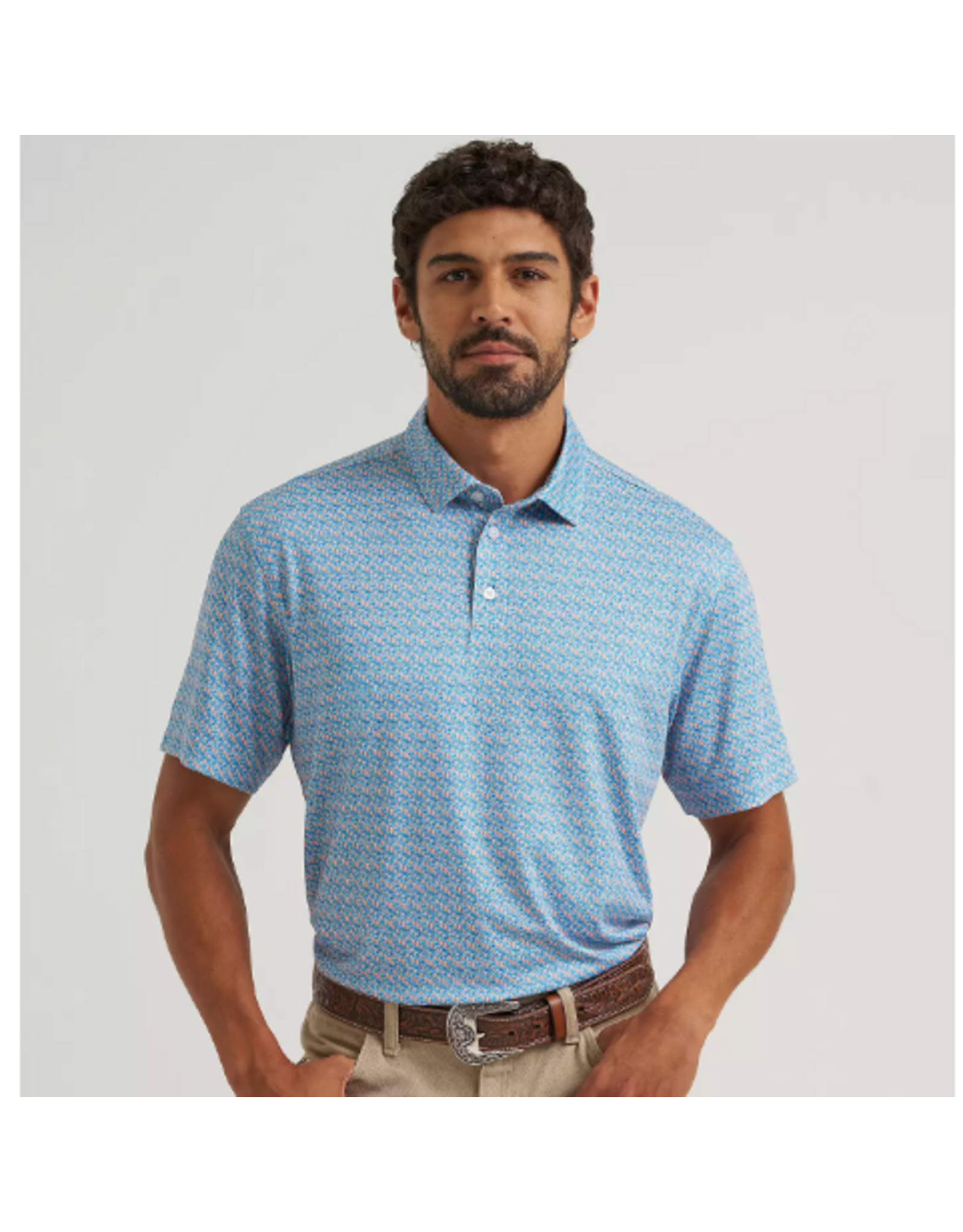 SHIRT MNS WRANGLER POLO PAPAYA PUNCH