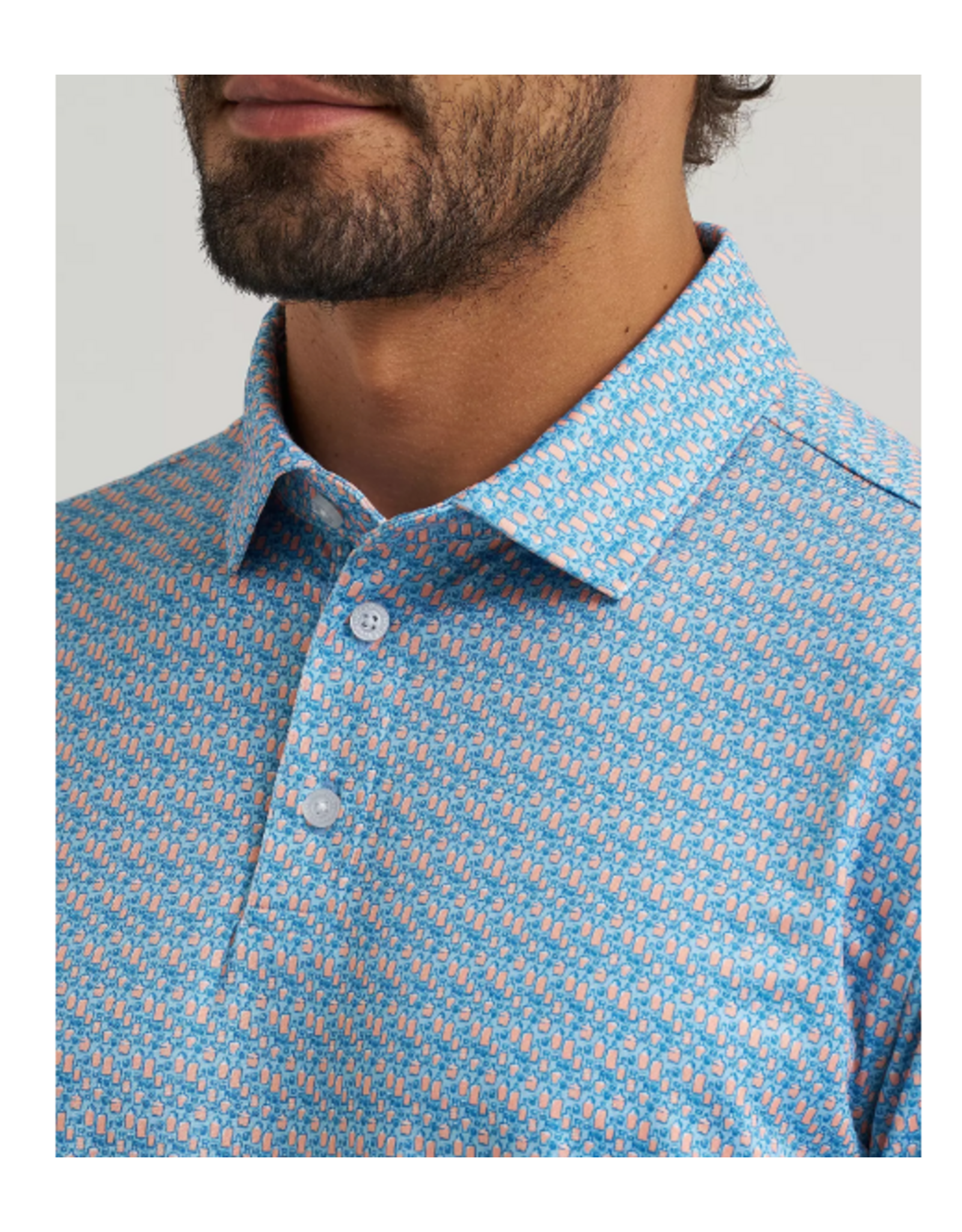 SHIRT MNS WRANGLER POLO PAPAYA PUNCH