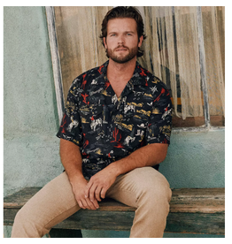 SHIRT MNS WRANGLER COCONUT COWBOY BLACK