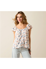 TANK TOP WMS ARIAT WHITE WITH FLOWERS