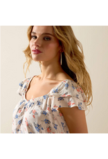 TANK TOP WMS ARIAT WHITE WITH FLOWERS