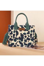 PURSE CROSSBODY WRANGLER CONCEALED CARRY COW PRINT DARK TURQUOISE