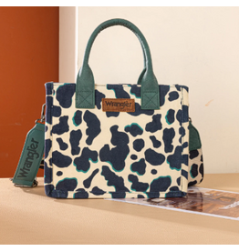 PURSE CROSSBODY WRANGLER CONCEALED CARRY COW PRINT DARK TURQUOISE