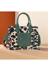 PURSE CROSSBODY WRANGLER CONCEALED CARRY COW PRINT DARK TURQUOISE