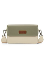 CROSSBODY WALLET WRANGLER DUAL TONE SMALL BEIGE/GREEN