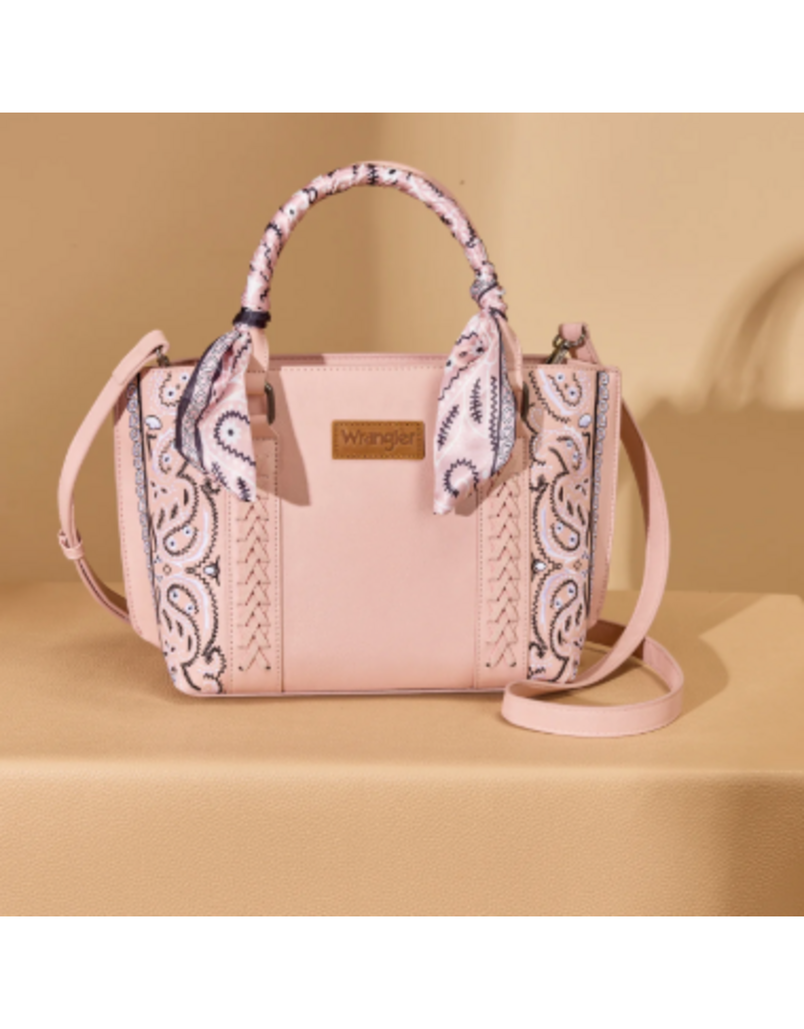 PURSE CROSSBODY WRANGLER BANDANA PAISLEY PINK