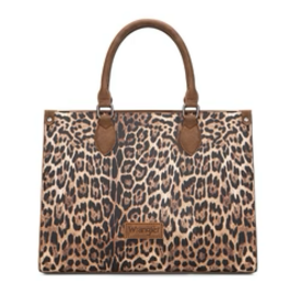 PURSE TOTE BAG/CROSSBODY WRANGLER LEOPARD BROWN