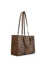 PURSE TOTE BAG/CROSSBODY WRANGLER LEOPARD BROWN