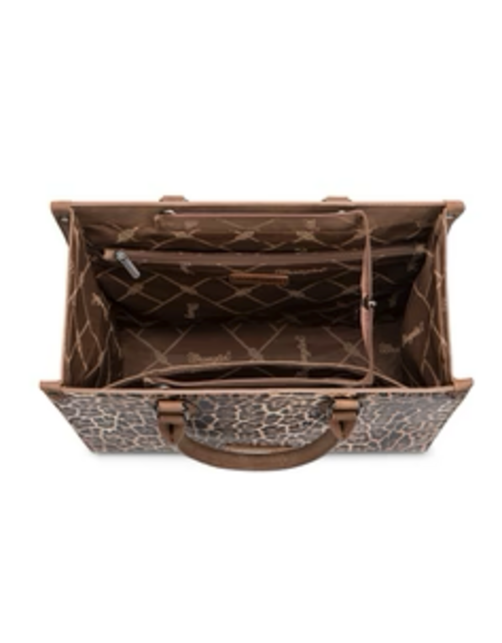 PURSE TOTE BAG/CROSSBODY WRANGLER LEOPARD BROWN