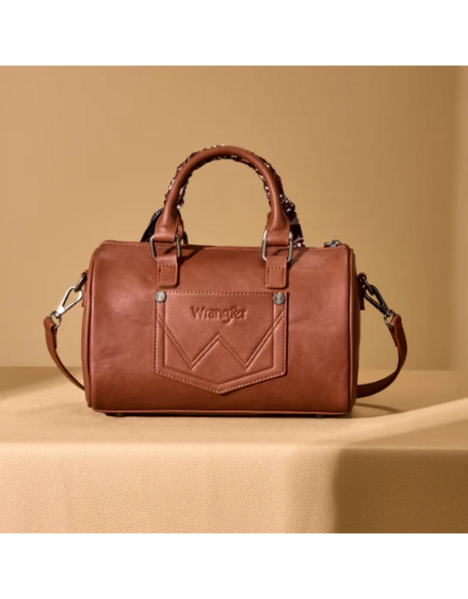 PURSE BARREL CROSSBODY WRANGLER BANDANA PAISLEY PRINT