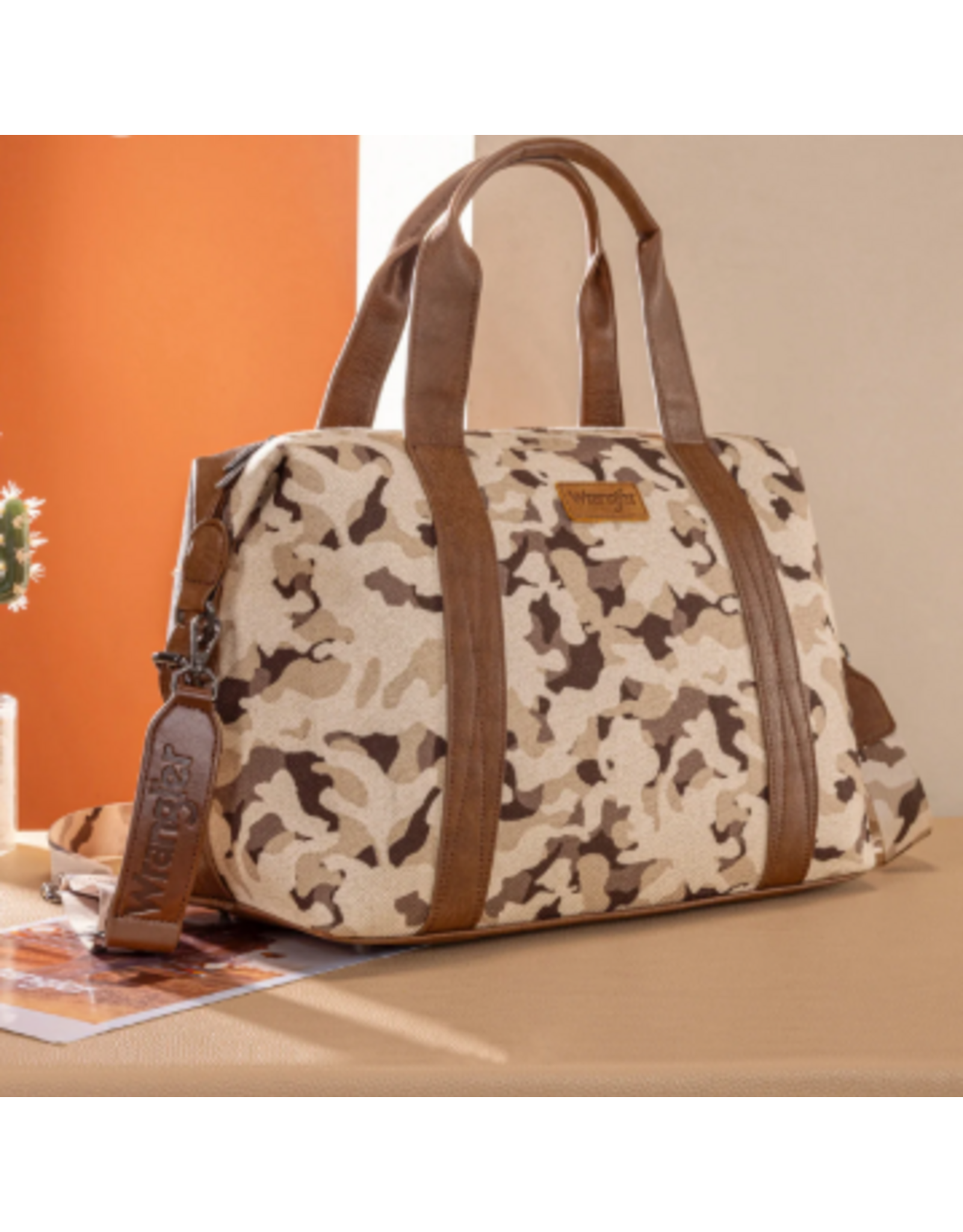 DUFFLE BAG WRANGLER CAMO PRINT BROWN