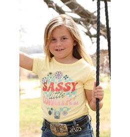 SHIRT GIRLS CRUEL GIRL YELLOW "SASSY COWGIRL"