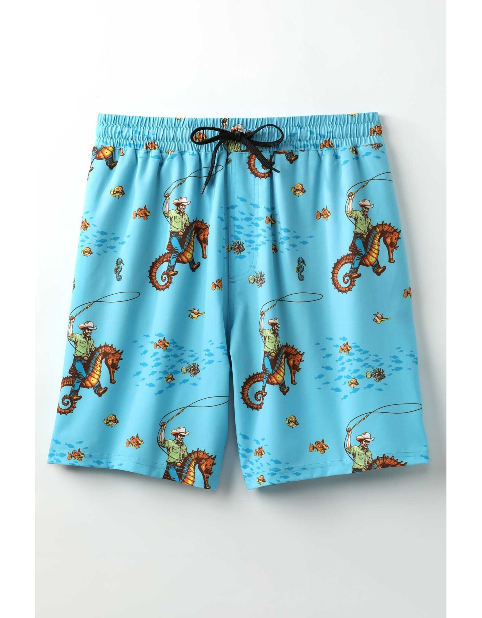 CINCH SWIM TRUNKS MNS CINCH COWBOY ON SEAHORSE