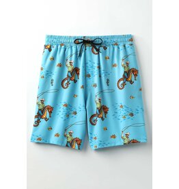 CINCH SWIM TRUNKS MNS CINCH COWBOY ON SEAHORSE