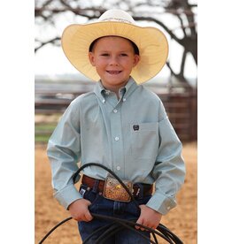 SHIRT BOYS CINCH BU BLUE GEO DASHES