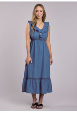 ROPER DRESS WMS ROPER COTTON DENIM SLVLS DRESS