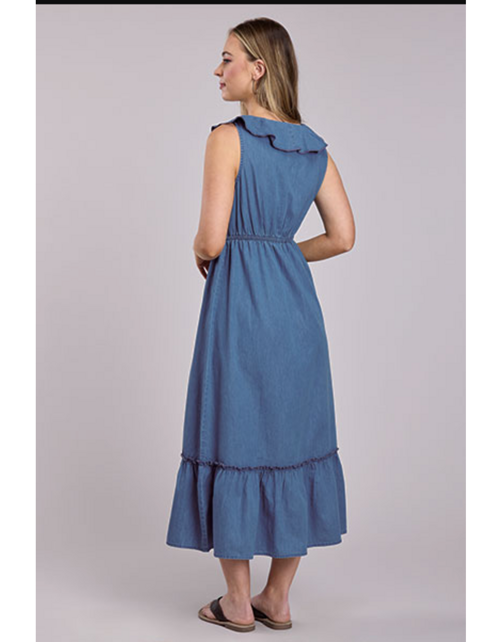 ROPER DRESS WMS ROPER COTTON DENIM SLVLS DRESS