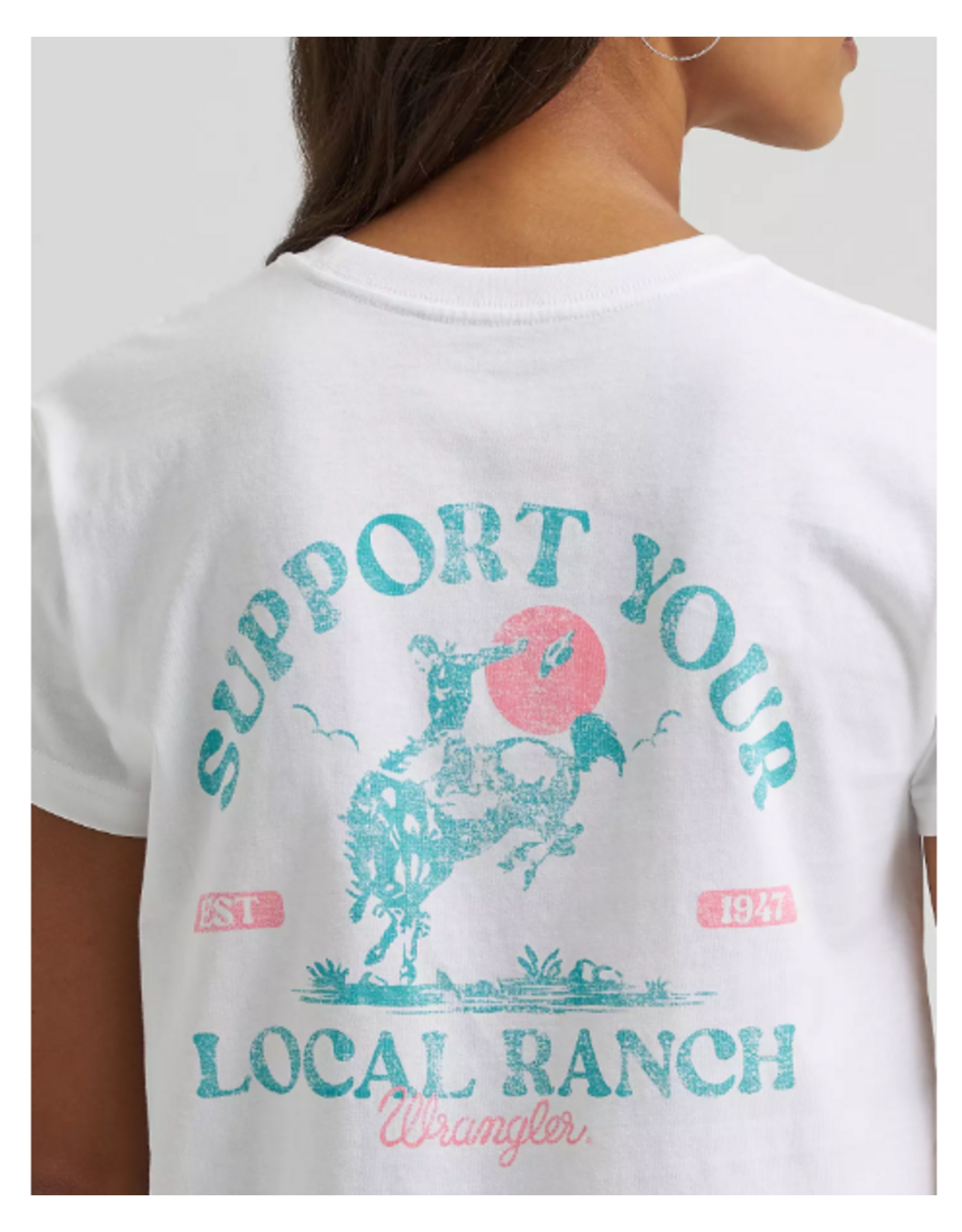 SHIRT WMS WRANGLER WHITE LOCAL RANCH
