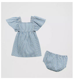 DRESS BABY GIRL WRANGLER BLUE STRIPE