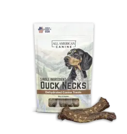 DOG TREATS DUCK NECKS ALL AMERICAN CANINE 6 CT