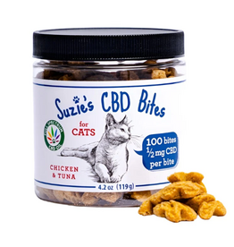 CAT CBD BITES TREATS SUZIES CHICKEN & TUNA 4.2OZ 1/2 MG