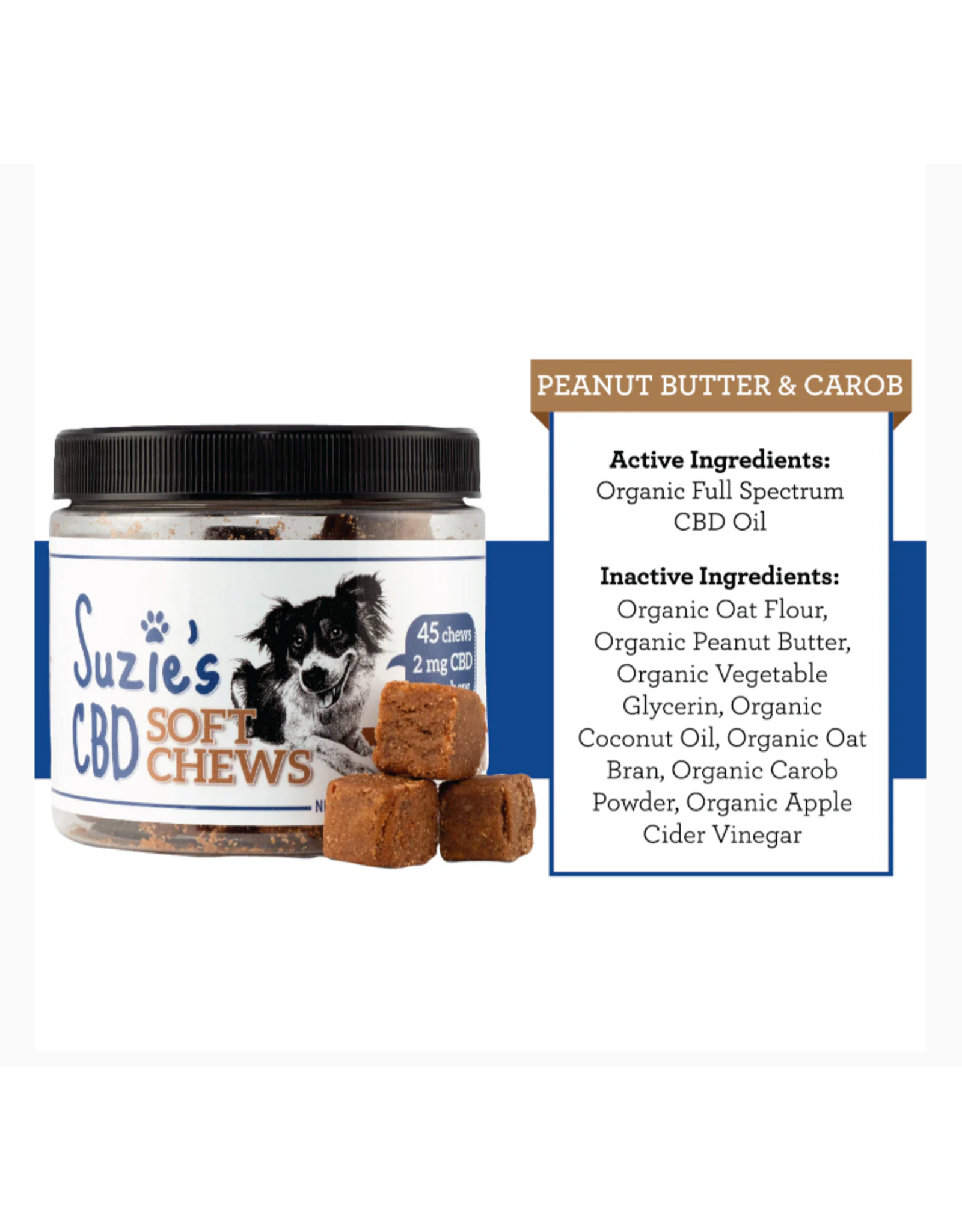 SUZIE CBD SOFT TREAT PEANUT BUTTER & CAROB
