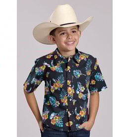SHIRT BOYS ROPER BLACK HAWAIIAN