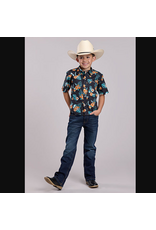 SHIRT BOYS ROPER BLACK HAWAIIAN