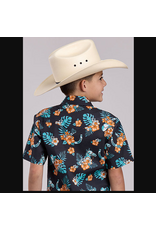 SHIRT BOYS ROPER BLACK HAWAIIAN