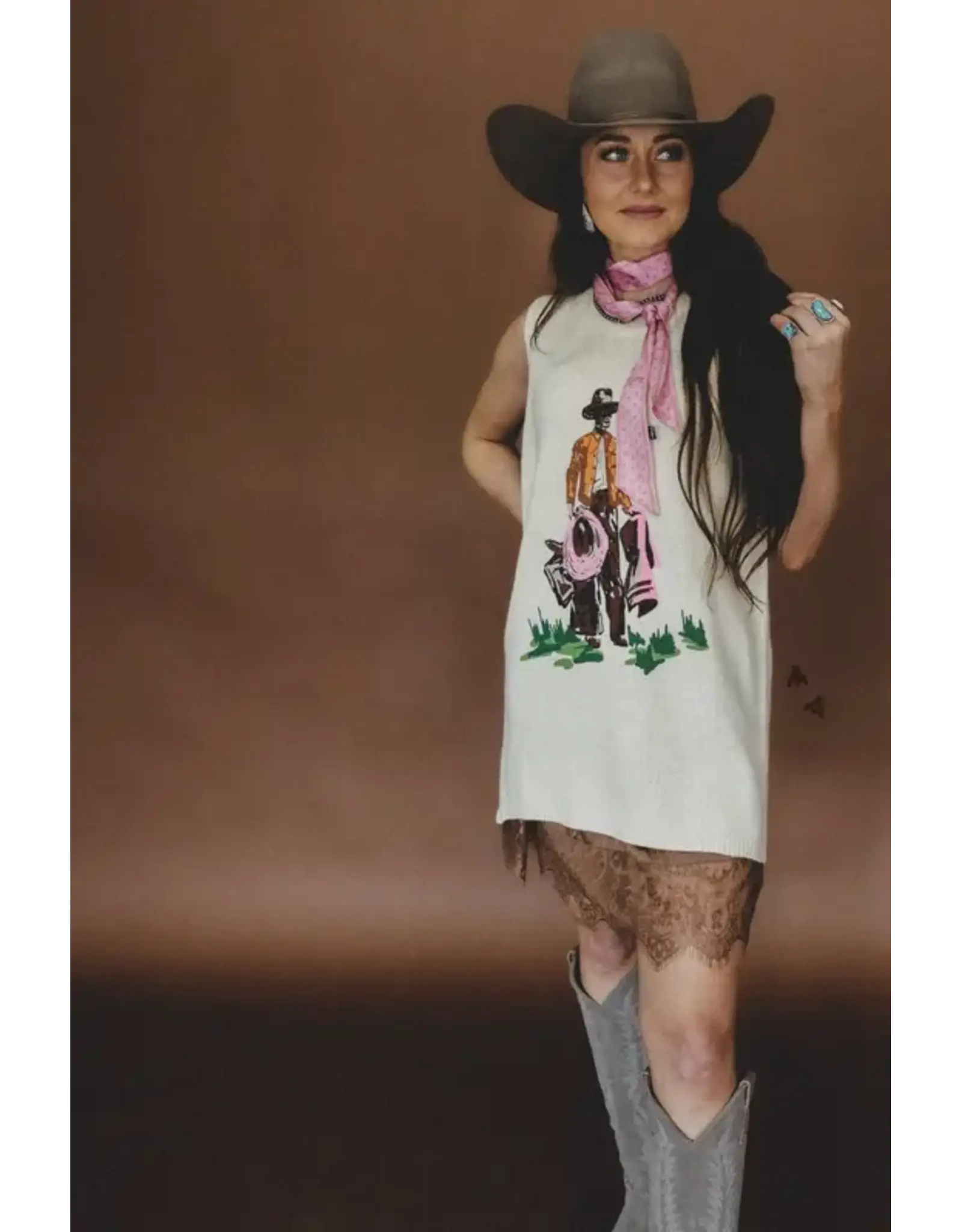 DRESS WMS SWEATER VEST "ROUGE RANCHER"