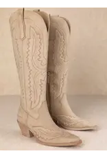 FAIRE BOOTS TALL WESTERN EMBROIDERED POINTED-TOE TESS