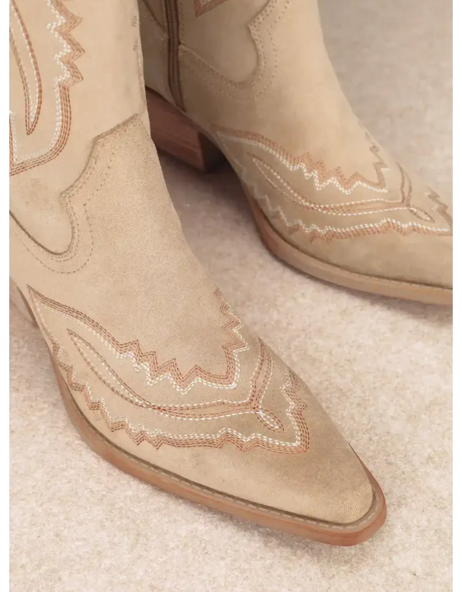 FAIRE BOOTS TALL WESTERN EMBROIDERED POINTED-TOE TESS