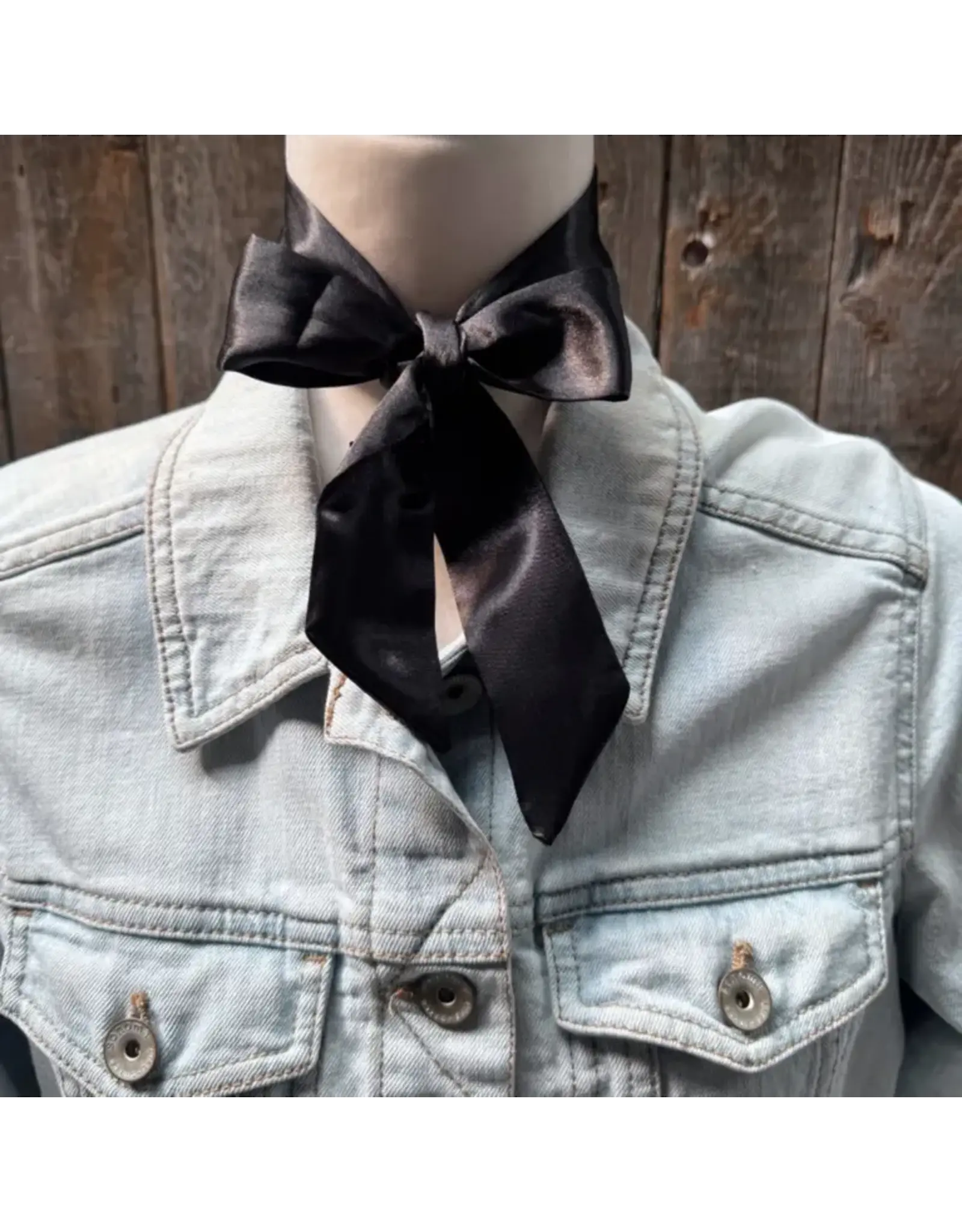 TWILLY WILD RAG BLACK SKINNY COWGIRL NECK TIE