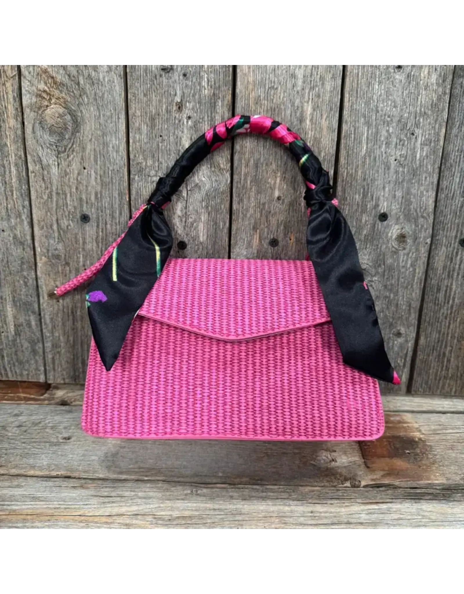 TWILLY SKINNY NECK TIE BLACK WITH PINK,ORANGE, PURPLE FLOWERS