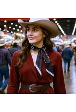 TWILLY BLACK AND WHITE STRIPE NECK SCARF